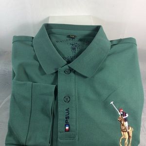 Polo Teen/Big Kid Size XXXL Dark Green Long Sleeves - New